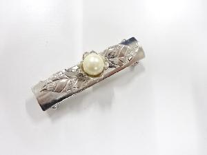 アンティーク　パール　帯留め